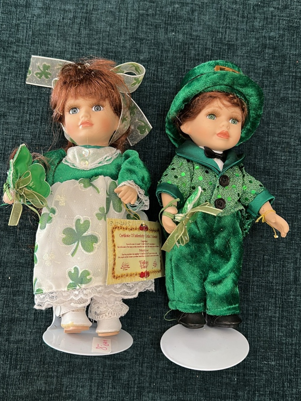 St. Patrick's Day Kids Costume Doll Set - Green Holiday Outfit